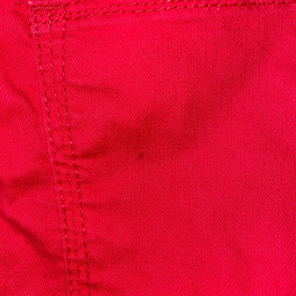 Avenue Denim Womens Red Casual Bermuda Shorts With Button & Zipper Closure - Picture 8 of 8